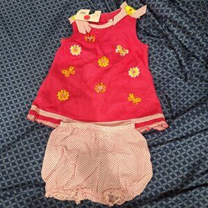 youngland 2 piece dress 6 to 9 months